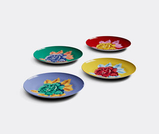 Lisa Corti 'Indian Tiger' dessert plate, set of four, multicolor MULTICOLOUR LICO25SET664MUL