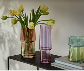 LSA International 'Gems' vase, medium, amber AMBER LSAI24GEM478AMB