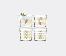 LSA International 'Chevron' tumbler, set of four GOLD LSAI20CHE583GOL
