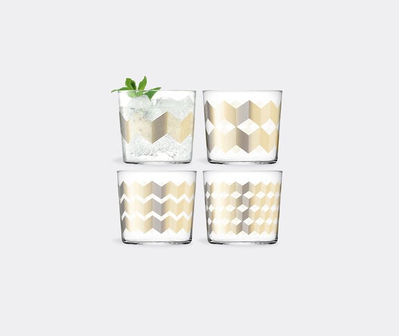 LSA International 'Chevron' tumbler, set of four GOLD LSAI20CHE583GOL
