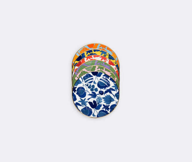 La DoubleJ 'Wildbird' dessert plates, set of six MULTICOLOUR LADJ19WIL310MUL