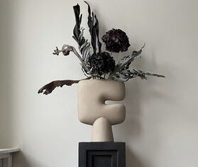 101 Copenhagen &#39;Tribal&#39; vase, sand BEIGE COPH22TRI655BEI