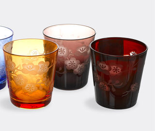 POLSPOTTEN 'Blossom' tumbler, set of six MULTICOLOUR POLS22GLA391MUL