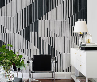 Wall&amp;dec&ograve; 'Matrix Ts' wallpaper MULTICOLOUR WADE20MAT068BLK