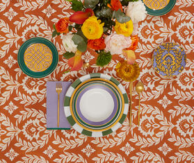 La DoubleJ &#39;Garland Siena&#39; tablecloth, large ORANGE LADJ23LAR789MUL