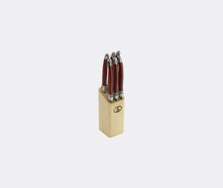 Jean Dubost Laguiole 'Block' steak knife, set of six, bordeaux RED JEDL24KNI295RED