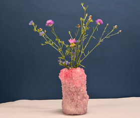 Mineral Series &#39;Crystal&#39; vase, small, soft pink PINK MISE25SMA215PIN