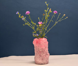 Mineral Series 'Crystal' vase, small, soft pink PINK MISE25SMA215PIN