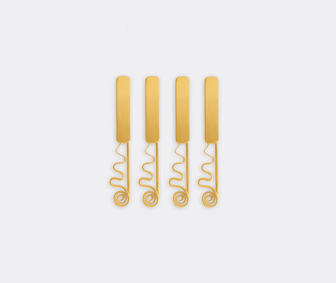 L'Objet 'Spirale' spreader, set of four, gold GOLD LOBJ25SPI069GOL