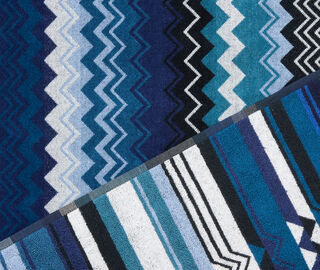 Missoni 'Giacomo' bath towel, blue multicolor BLUE MIHO26GIA071BLU