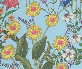 Gucci 'Flora' wallpaper, blue MULTICOLOUR GUCC20FLO709LBL