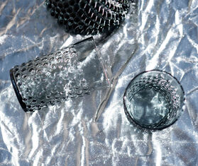 KLIMCHI &#39;Hobnail&#39; tumblers, set of six, smoke grey GREY KLIM23HOB156GRY