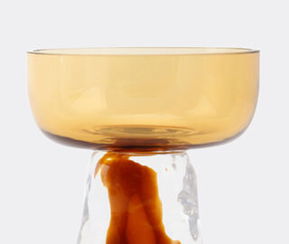 XLBoom 'Gusto Coupe' glass, set of two, small, amber AMBER XLBO26GUS619AMB