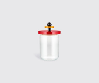 Alessi '100 Values Collection' glass jar, red MULTICOLOUR ALES21GLA423MUL