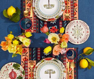 La DoubleJ 'Eye Vines' dessert plate, set of two MULTICOLOUR LADJ22DES960MUL