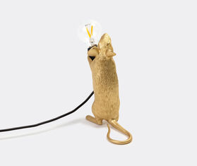 Seletti 'Mouse' lamp standing, gold, UK and USB plug GOLD SELE21MOU309GOL