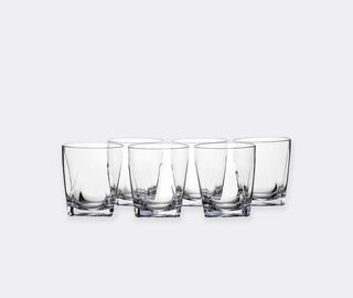 VESTA 'Short' tumbler glass, set of six, transparent TRANSPARENT VEST25SET441TRA