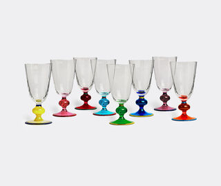 La DoubleJ 'Perfetto' wine glass, set of eight MULTICOLOUR LADJ23PER106MUL