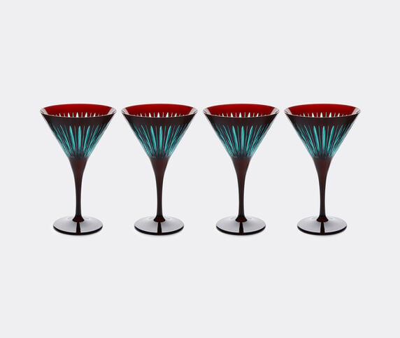 L'Objet 'Prism' martini glass, set of four, bordeaux BORDEAUX LOBJ24PRI198RED