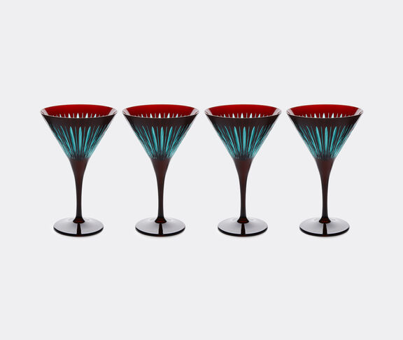 L'Objet 'Prism' martini glass, set of four, bordeaux undefined ${masterID}