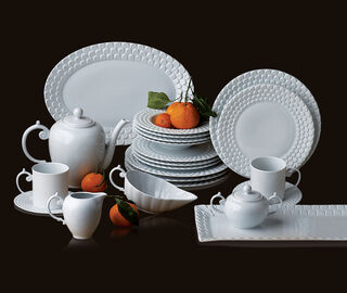 L'Objet 'Aegean' espresso cup and saucer, white WHITE LOBJ23AEG414WHI