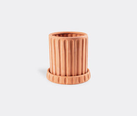 Seletti &#39;Magna Graecia, Dorico&#39; terracotta vase with saucer TERRACOTTA SELE23TER023TER