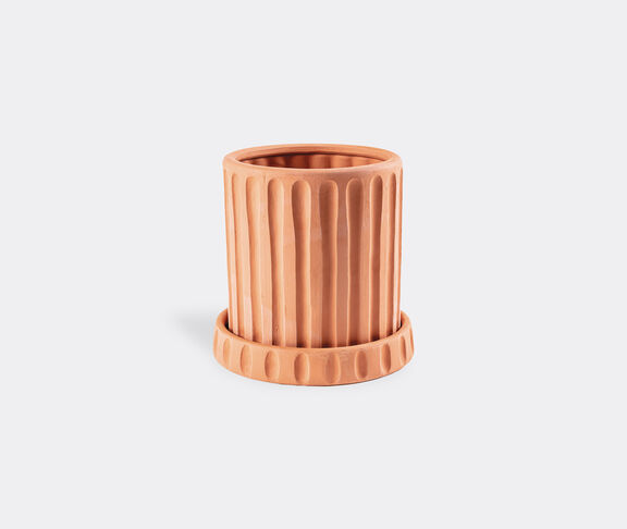 Seletti 'Magna Graecia, Dorico' terracotta vase with saucer undefined ${masterID}