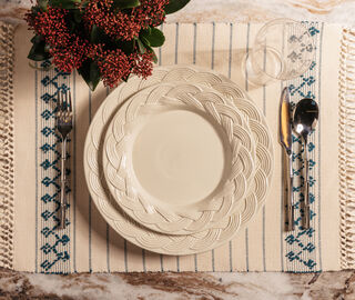 House of Capricorn 'Vime' dinner plate, white WHITE HOCA26VIM687WHI