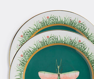 La DoubleJ 'Libellula' dinner plate, set of two MULTICOLOUR LADJ23DIN062MUL