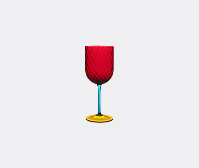 Dolce&Gabbana Casa 'Carretto Siciliano' red wine glass, red and yellow RED DGCA22HAN659MUL