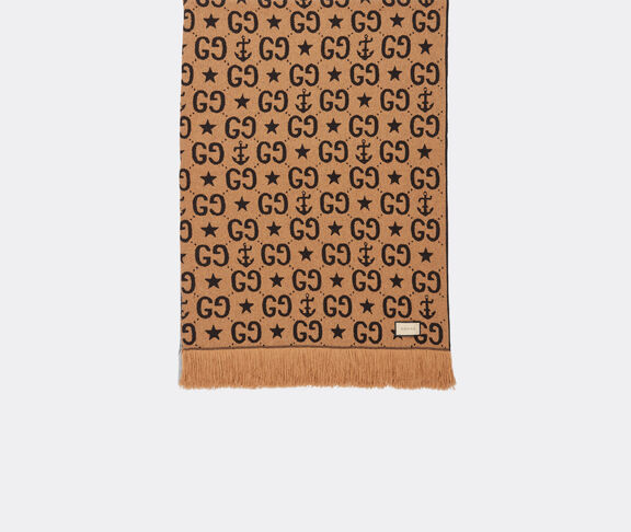 Gucci 'Stars And Anchors Plaid GG' throw, brown MULTICOLOUR GUCC20STA981BRW