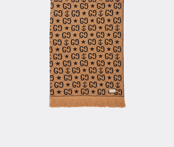 Gucci 'Stars And Anchors Plaid GG' throw, brown undefined ${masterID}