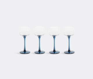 Bitossi Home 'Diseguale' blue goblets, set of four BLUE BIHO22SET266BLU
