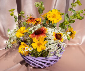 Octaevo &#39;Sicilia&#39; ceramic basket, lilac, large LILAC OCTA21CER899PUR