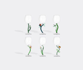 Ichendorf Milano 'Animal Farm' stemmed glass, set of six, multicolor MULTICOLOUR ICMI25ANI184MUL