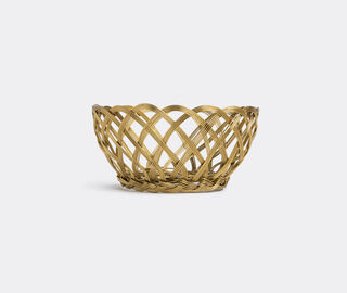 Bitossi Home 'Intreccio' basket, small GOLD BIHO19INT757GOL