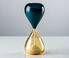 Venini 'Clessidra' hourglass, amber and blue  VENI20CLE969BLU