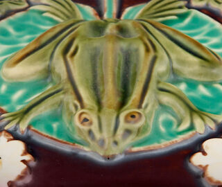 Bordallo Pinheiro 'Azulejo Box' frog MULTICOLOUR BOPI22AZU830MUL