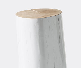 Gervasoni 1882 'Log' side table, medium, white WHITE GERV25LOG010WHI
