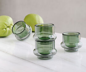 Tom Dixon 'Bump' espresso cup, set of two, green and grey MULTICOLOUR TODI24BUM041GRN