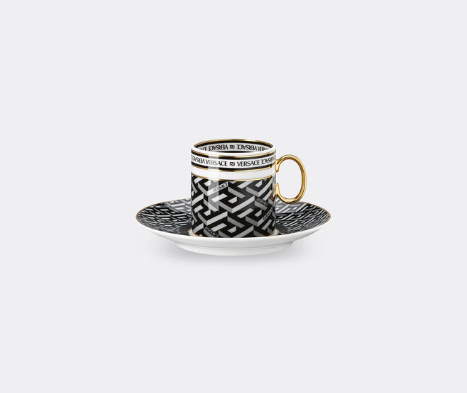 Rosenthal 'La Greca Signature' espresso cup and saucer, black BLACK ROSE23SIG749BLK