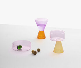 Ichendorf Milano &#39;Travasi&#39; glasses and small bowl, multicolor, set of four MULTICOLOUR ICMI23TRA420MUL