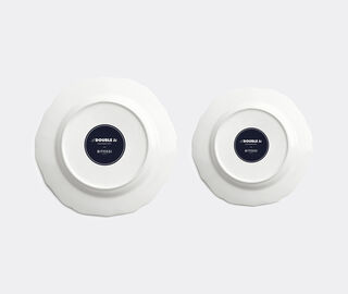 La DoubleJ 'Oppio' soup and dinner plate set MULTICOLOUR LADJ17OPP709MUL