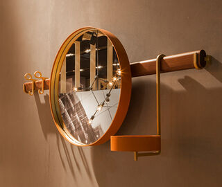 Poltrona Frau 'Ren' wall mirror LIGHT BROWN POFR20REN874BRW