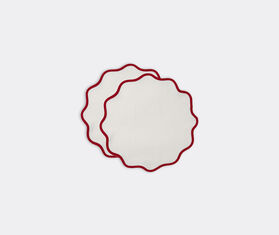 La DoubleJ 'Cloud' tablemat, set of two, red RED LADJ23CLO518RED