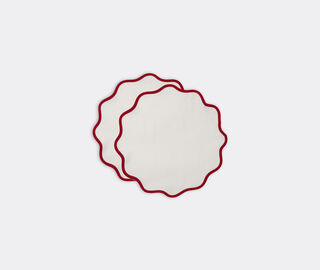 La DoubleJ 'Cloud' tablemat, set of two, red RED LADJ23CLO518RED