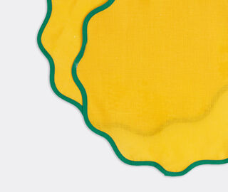 La DoubleJ 'Rainbow Zafferano Cloud' tablemat, set of two YELLOW LADJ22CLO089YEL