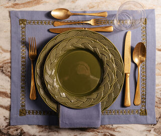 House of Capricorn 'Vime' dessert plate, green GREEN HOCA26VIM649GRN