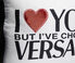 Versace 'I Love You But' cushion White VERS22CUS743WHI