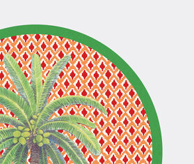 Lisa Corti &#39;Masonite&#39; round placemat, set of two, hima palma red RED LICO23MAS626MUL